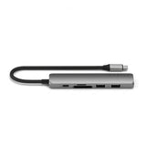 Satechi 6-in-1 USB-C Slim Multiport -adapteri avaruudenharmaa