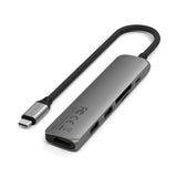 Satechi 6-in-1 USB-C Slim Multiport -adapteri avaruudenharmaa