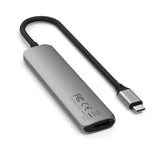 Satechi 6-in-1 USB-C Slim Multiport -adapteri avaruudenharmaa