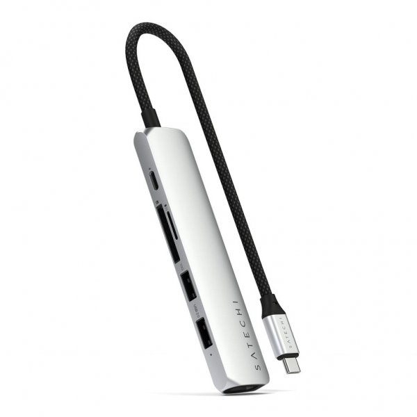 Satechi 6-in-1 USB-C Slim Multiport -sovitin, hopea