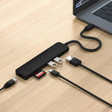 Satechi 7-in-1 USB-C Slim Multiport -adapteri Ethernetillä, musta