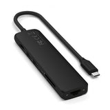 Satechi 7-in-1 USB-C Slim Multiport -adapteri Ethernetillä, musta