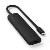 Satechi 7-in-1 USB-C Slim Multiport -adapteri Ethernetillä, musta