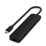 Satechi 7-in-1 USB-C Slim Multiport -adapteri Ethernetillä, musta