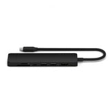 Satechi 7-in-1 USB-C Slim Multiport -adapteri Ethernetillä, musta