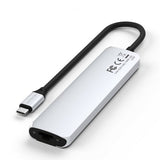 Satechi 7-in-1 USB-C Slim Multiport -adapteri Ethernetillä, hopea