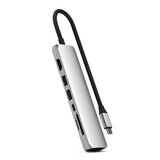 Satechi 7-in-1 USB-C Slim Multiport -adapteri Ethernetillä, hopea