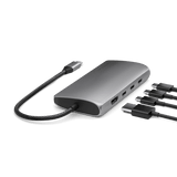 Satechi USB-C Multiport-sovitin 8K Ethernet V3 Space Gray -värissä