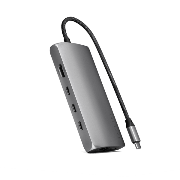 Satechi USB-C Multiport-sovitin 8K Ethernet V3 Space Gray -värissä