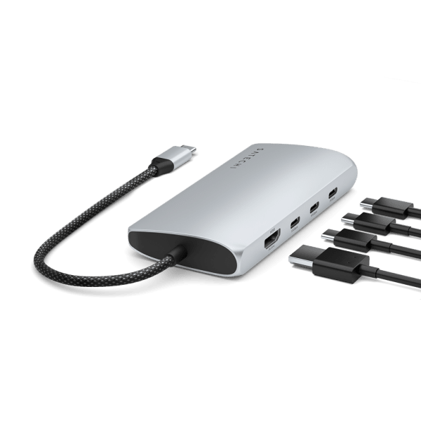 Satechi USB-C Multiport-adapteri 8K Ethernet V3, hopea