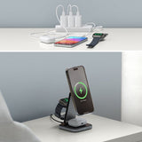 Satechi langaton laturi 3-in-1 taitettava Qi2 Wireless Charging Stand MagSafe