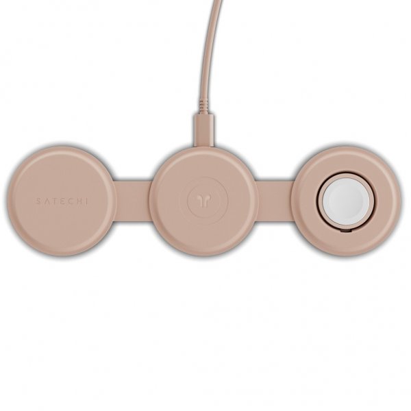 Satechi OntheGo 3-in-1 langaton laturi, Desert Rose