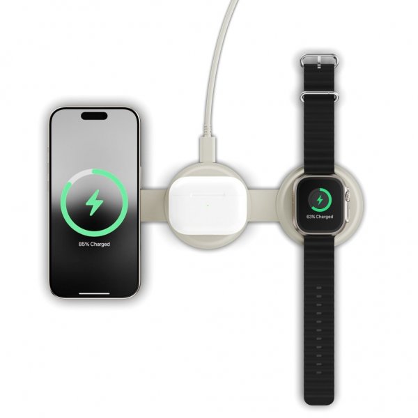 Satechi OntheGo 3-in-1 langaton laturi Hiekka