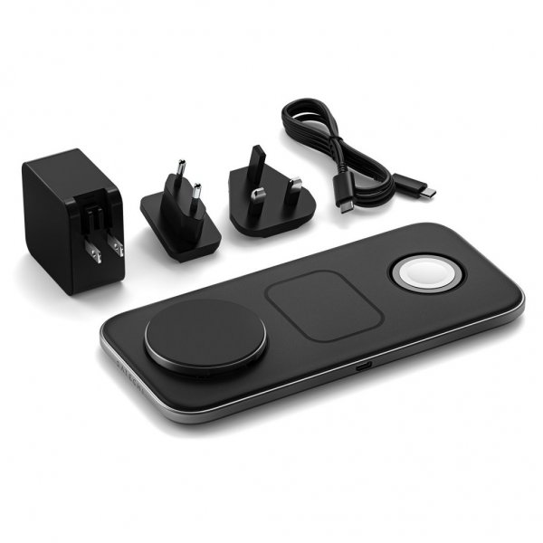 Satechi Langaton Laturi Qi2 Trio Wireless Charging Pad MagSafe