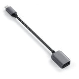 Satechi USB-C–USB-A 3.0 -adapterikaapeli harmaa
