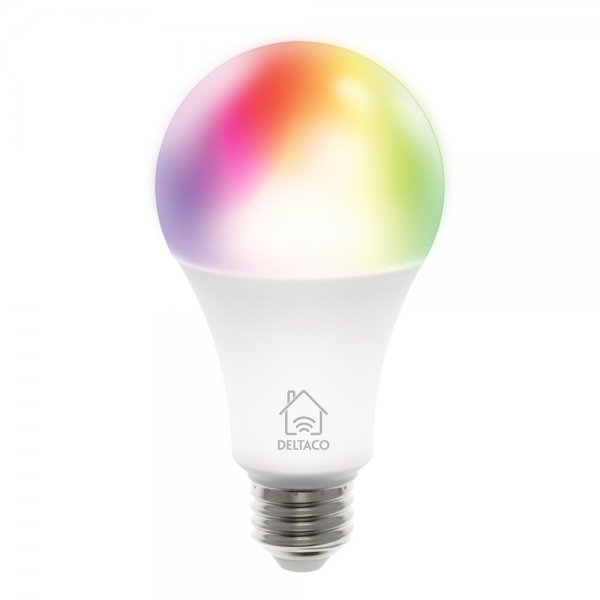Deltaco Smart Home Starter Kit, sisältää Smart Plug -älypistokkeen ja 2 RGB LED-lamppua