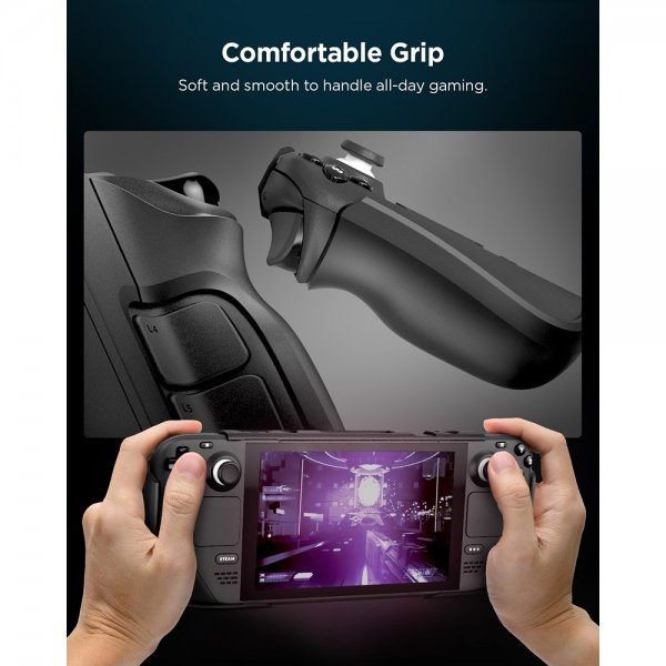 Spigen Steam Deck Thin Fit Pro -suojakuori, musta