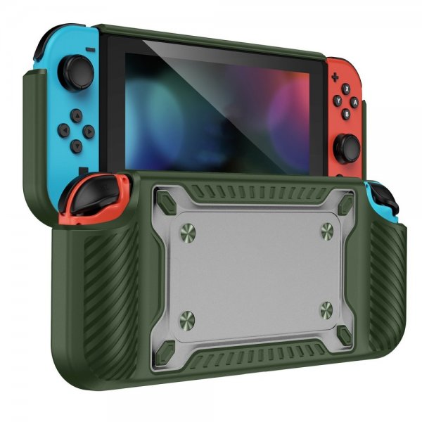 Iskunkestävä suojakuori Nintendo Switch OLED Vihreä