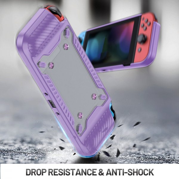 Iskunkestävä suojakuori Nintendo Switch OLED -konsolille, violetti