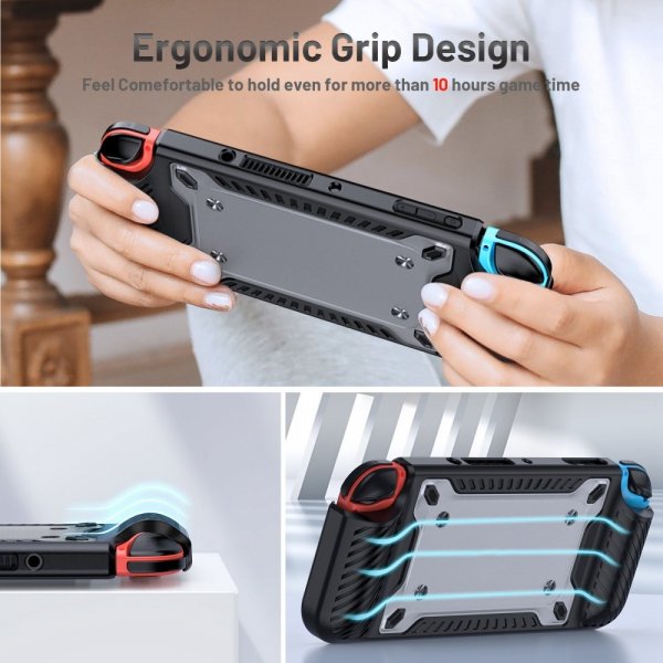 Iskunkestävä suojakuori Nintendo Switch OLED Musta
