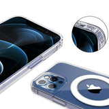 iPhone 13 Pro Max -kotelo TPU MagSafe Iskunvaimennus Läpinäkyvä