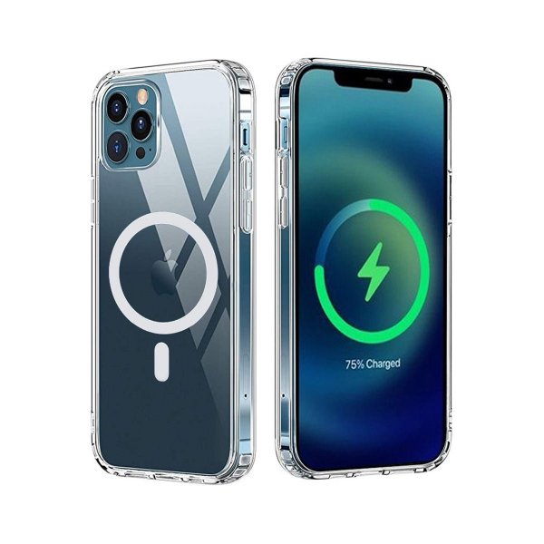 iPhone 13 Pro Kuori TPU MagSafe Iskunvaimentava Läpinäkyvä