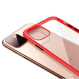 iPhone 11 Pro Max Kuori Iskunkestävä Punainen Läpinäkyvä