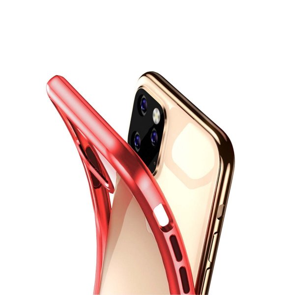 iPhone 11 Pro Max Läpinäkyvä Punainen Kuori