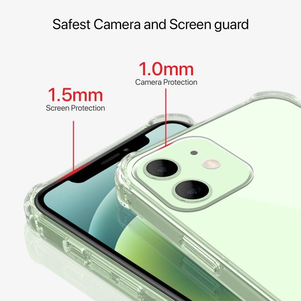 iPhone 12 Mini Kuori Iskunkestävä Läpinäkyvä