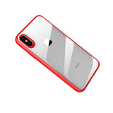 iPhone Xs Max Kuori Läpinäkyvä Punainen