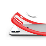 iPhone Xs Max Kuori Läpinäkyvä Punainen