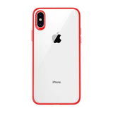 iPhone Xs Max Kuori Läpinäkyvä Punainen