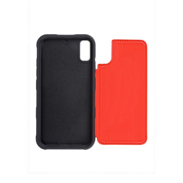 iPhone X/iPhone Xs -kotelo, taitettava korttipidike, punainen