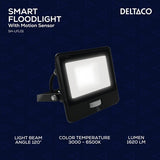 Deltaco Smart Home Liiketunnistimella varustettu valonheitin 20W