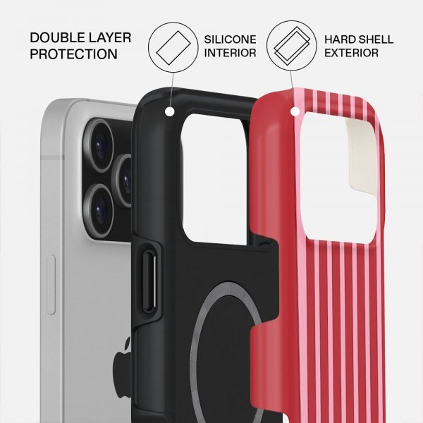 Burga iPhone 17 Pro -suojakuori Tough MagSafe Strawberry Jam