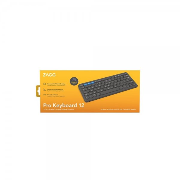 ZAGG Langaton näppäimistö Pro Keyboard 12 Nordic Charcoal