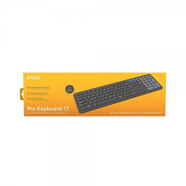ZAGG Langaton näppäimistö Pro Keyboard 17 Nordic Charcoal