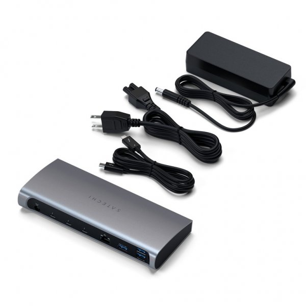Satechi Thunderbolt 4 -telakointiasema, avaruudenharmaa