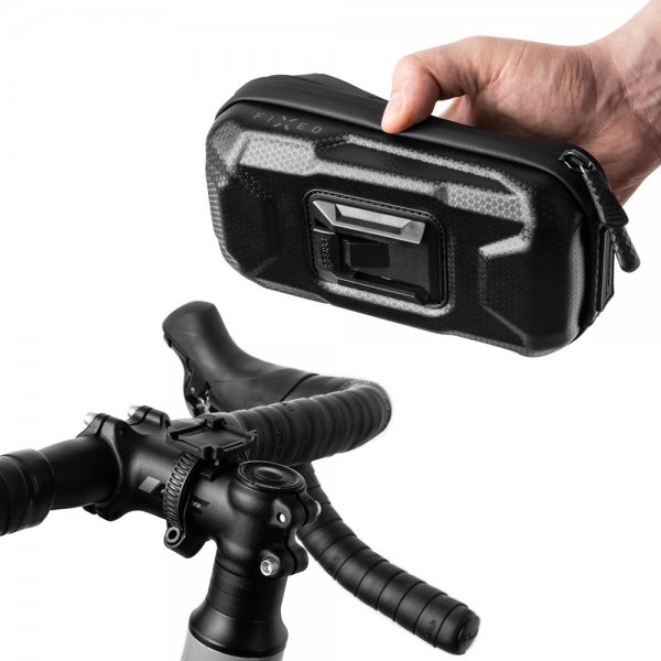 Kiinteä puhelinlaukku polkupyörään Bikee Bag 2, musta