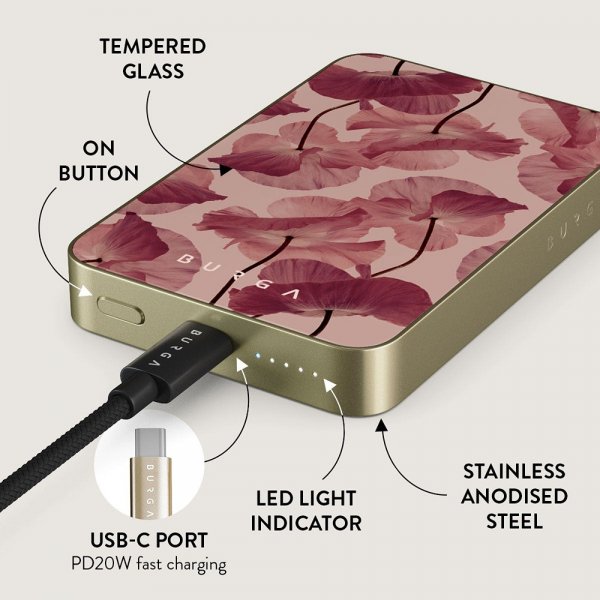 Burga Powerbank MagSafe 5000 mAh Tender Kiss Gold
