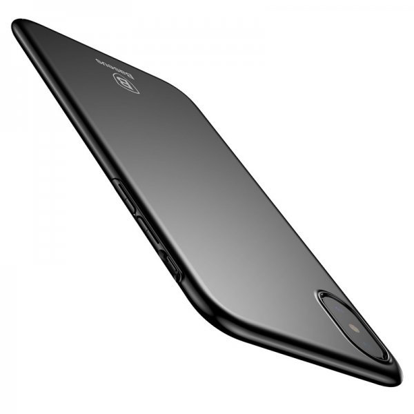 Baseus iPhone X/Xs -kuori, ohut kotelo, musta
