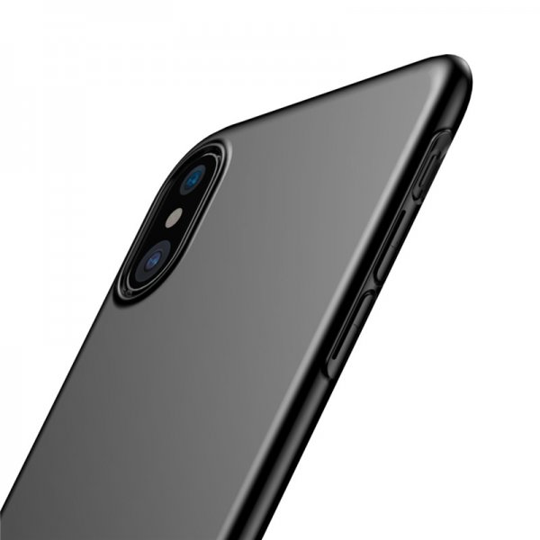Baseus iPhone X/Xs -kuori, ohut kotelo, musta