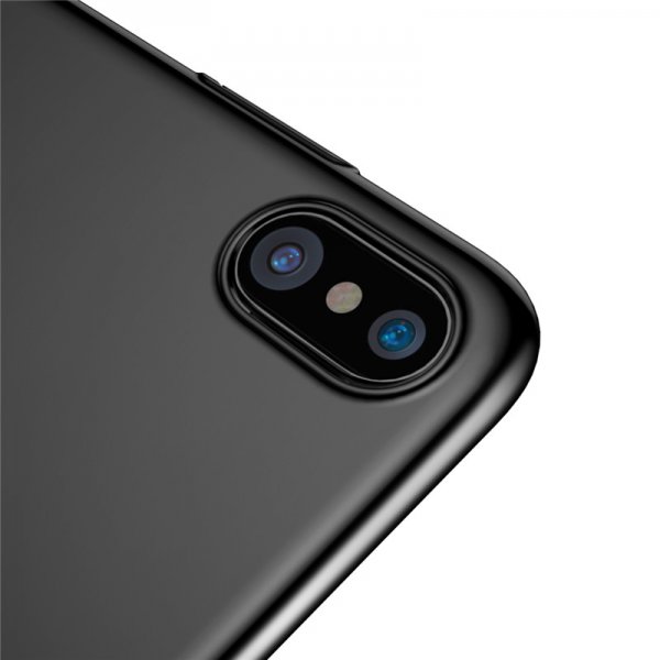 Baseus iPhone X/Xs -kuori, ohut kotelo, musta