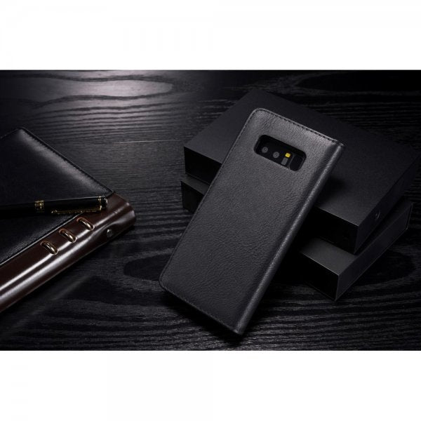 Dg.Ming Samsung Galaxy Note 8 Lompakkokotelo Irrotettava kuori, musta