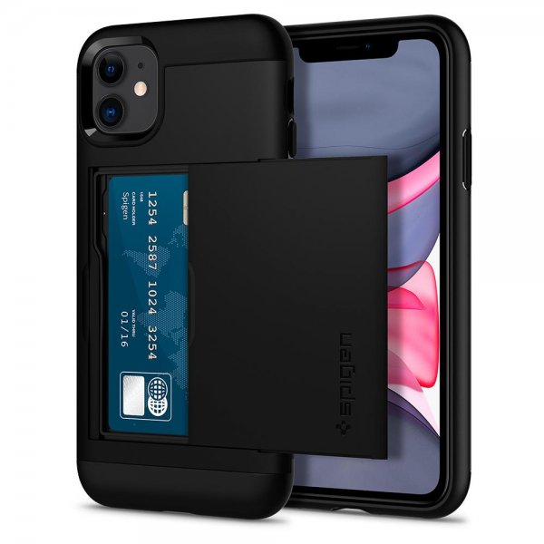 Spigen iPhone 11 -suojakuori Slim Armor CS, musta