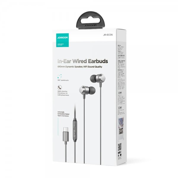 Joyroom Langalliset Kuulokkeet EC06 USB-C Musta
