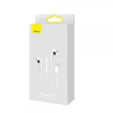 Baseus Langalliset Kuulokkeet Encok C17 USB-C Valkoinen