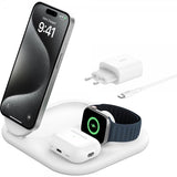 Belkin Langaton Laturi BoostCharge 3-in-1 Taitettava MagSafe Qi2 15W Valkoinen