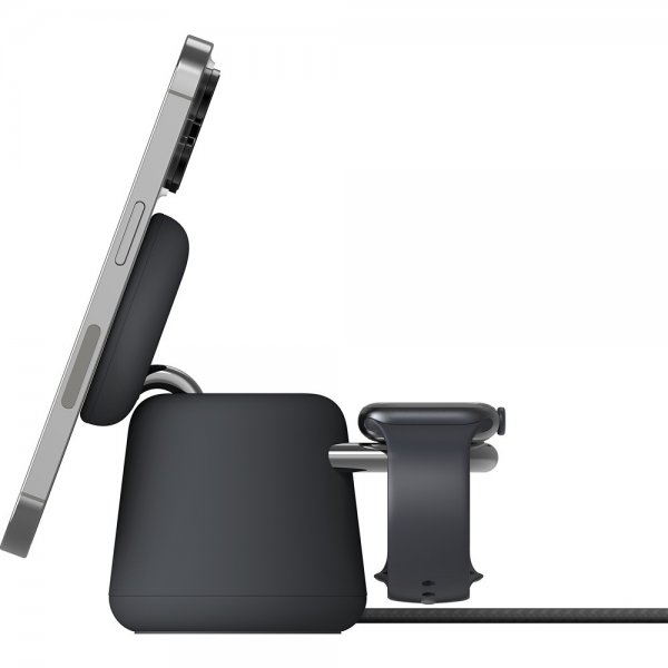 Belkin langaton laturi BoostCharge Pro 2-in-1 MagSafe 15W Charcoal