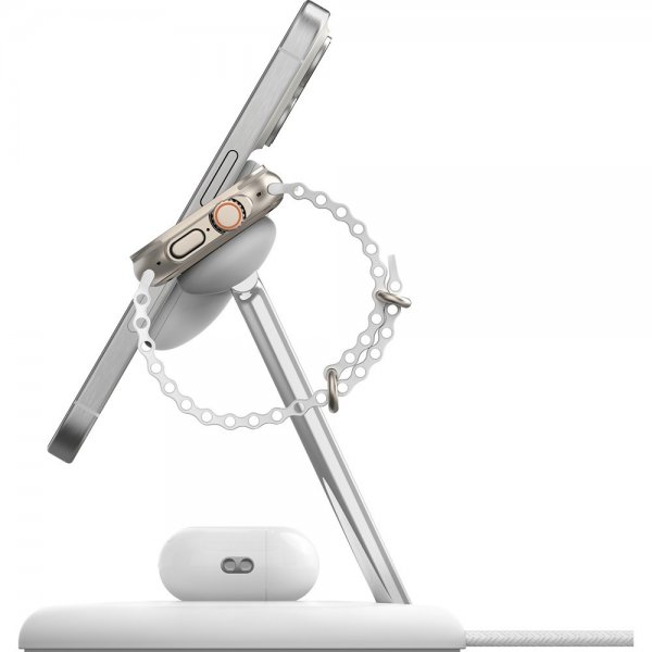 Belkin Langaton Laturi BoostCharge Pro 3-in-1 MagSafe Qi2 15W Valkoinen